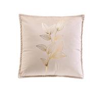 Douceur d'Intérieur, Coussin Déhoussable (45 x 45 cm) Oxalis, Velours Imprimé Métallisé