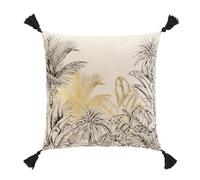 Douceur d'Intérieur, Coussin Déhoussable (45 x 45 cm) Papaya, Coton/Polyester Imprimé