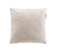 Douceur d'Intérieur - Coussin déhoussable Pila - Velours dévoré 45 x 45 cm - Beige