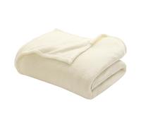 Douceur d'Intérieur, Couverture Flanelle, 220 x 240 cm, Flanou, Crème