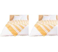 Douceur d'Intérieur, Couvre-Lit (180 x 220 cm) Abby Curry, Coton & Polyester Jacquard (Lot de 2)