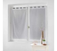Paire droite passants 2 x 60 x 90 cm voile sable applique dalya Blanc Blanc