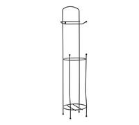 Douceur d'Intérieur, Dérouleur Papier WC avec Réserve (H 65 x Ø 15 cm) Filano Noir, Métal Uni