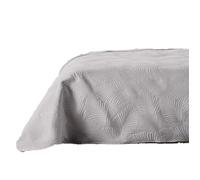 Douceur d'intérieur - Dessus de lit matelassé DEER - Microfibre unie - 220 x 240 cm - Gris - Douceur d'intérieur Gris