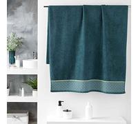 Douceur d'Intérieur, Drap de Bain (90 x 150 cm) Belina Bleu, Eponge Jacquard