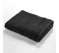 Douceur d'Intérieur – Drap de Bain Tendresse 90x150 cm Éponge unie 100% coton Noir