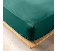 Drap Housse en Coton ""Biolina"" 140x190cm Émeraude