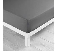 Douceur d'Intérieur Drap-housse Lina 160 x 200 cm 100% coton Anthracite