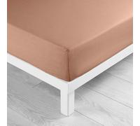 Douceur d'Intérieur - Drap-housse Lina Blush - 160 x 200 cm - 100% coton - bonnet 30 cm