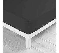 Douceur d'Intérieur Drap housse Lina 160 x 200 cm 100% coton Noir