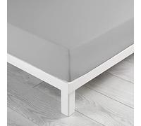 douceur d'intérieur, Drap Housse (160 x 200 cm) Linette Gris, 100% Coton
