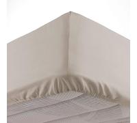 Douceur d'Intérieur – Drap housse Oscar – Microfibre unie – 160 x 200 cm – Naturel