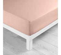 Douceur d'Intérieur Drap housse Lina 180x200 cm Bonnet 30 cm 100% coton Rose