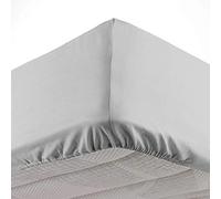 douceur d'intérieur, Drap Housse (90 x 190 cm) Oscar Gris Clair, Microfibre Unie