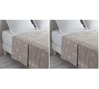 douceur d'intérieur, Drap Plat 1 Personne (180 x 290 cm) Aristide Naturel, 100% Coton (Lot de 2)