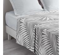 Douceur d'Intérieur Drap plat en coton Botania 180 x 290 cm 100% coton Gris