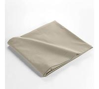 Douceur d'Intérieur, Drap Plat 2 Personnes (240 x 300 cm) Biolina Taupe, 100% Coton Bio