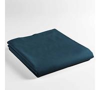 douceur d'intérieur, Drap Plat (240 x 300 cm) Lina Bleu, 100% Coton