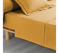 Douceur d'Intérieur – Drap plat Percaline – Percale de coton 240 x 300 cm – Miel