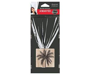 Douceur d'Intérieur, Embrasse Aimantée (l 43 x 6 x 6 cm) Cycas Noir, MDF Imprimé