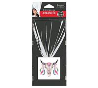 Douceur d'Intérieur, Embrasse Aimantée (l 43 x 6 x 6 cm) Diwali Blanc, MDF Imprimé