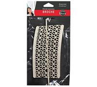 Douceur d'Intérieur, Embrasse Broche (10 x 17.5 Cm) Ruchea Blanc/Or, Métal Patine