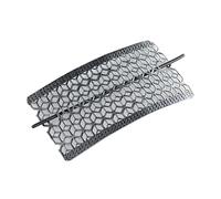 Douceur d'Intérieur, Embrasse Broche (10 x 17.5 Cm) Ruchea Noir/Argent, Métal Patine