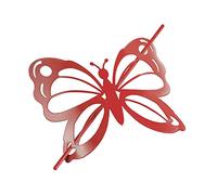 Douceur d'Intérieur, Embrasse Broche (16 x 14 Cm) Farfalina Rouge, Métal Peint
