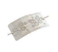 Douceur d'Intérieur, Embrasse Broche (9 x 17.5 Cm) Epica Blanc/Or, Métal Patine