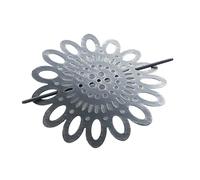 Douceur d'Intérieur, Embrasse Broche (Diamètre 17.5 Cm) Mandy Gris/Argent, Métal Patine