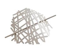 Douceur d'Intérieur, Embrasse Broche (Diamètre 17 cm) Pharos Taupe, Métal Peint