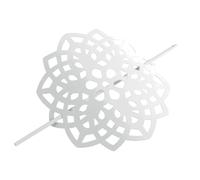 Douceur d'Intérieur, Embrasse Broche (Diamètre 17 Cm) Rosae Blanc, Métal Peint