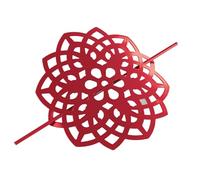 Douceur d'Intérieur, Embrasse Broche (Diamètre 17 Cm) Rosae Rouge, Métal Peint