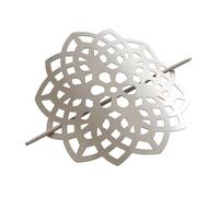 Douceur d'Intérieur, Embrasse Broche (Diamètre 17 Cm) Rosae Taupe, Métal Peint