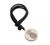 Douceur d'Intérieur, Embrasse Corde (L 41 x Diamètre 6 Cm) Guarani Noir, Bois Imprimé