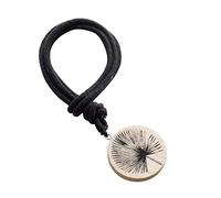 Douceur d'Intérieur, Embrasse Corde (L 41 x Diamètre 6 Cm) Teaky Noir, Bois Imprimé