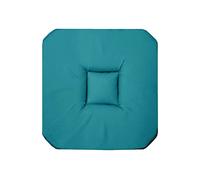 Douceur d'Intérieur, Galette 4 Rabats (36 x 36 x 3.5 cm) Panama Bleu, Coton