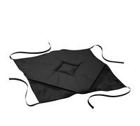 douceur d'intérieur, Galette 4 Rabats (40 x 40 x 3 Cm) Essentiel Noir, Polyester