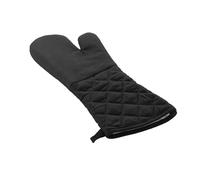 Douceur d'Intérieur, Gant (40 x 18 cm) Cuistot Noir, Coton Uni et Néoprène