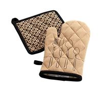 Douceur d'Intérieur Gant et Manique Cuisiline Coton 28 cm Beige