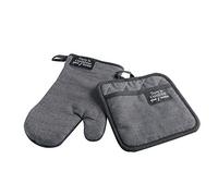 douceur d'intérieur, Gant et Manique (18 x 28 cm/20 x 20 cm) Harold Gris, Chambray Uni et PVC