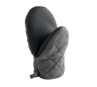 Douceur d'Intérieur, Gant-Pince (24,5 x 14,5 cm) Cuistot Anthracite, Coton Uni et Néoprène