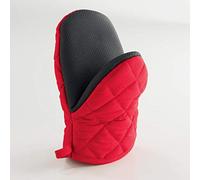 Douceur d'Intérieur, Gant-Pince (24,5 x 14,5 cm) Cuistot Rouge, Coton Uni et Néoprène