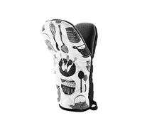 Douceur d'Intérieur, Gant-Pince (24,5 x 14,5 cm) Kitchen Blanc, Coton Imprimé et Néoprène