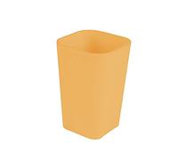 douceur d'intérieur, Gobelet (7.3 x 7.3 x 11 cm) Vitamine Ocre, Plastique Soft Touch