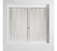 Douceur d'Intérieur Haltona Paire Droite Passants Effet Lin Tisse Haltona Polyester, Naturel, 90x60 cm