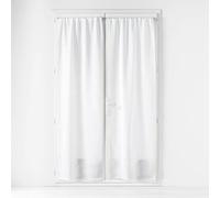 Douceur d'Intérieur Haltona Paire Droite Passe Tringle Effet Lin Tisse Haltona, Polyester, Gris, 240x70 cm