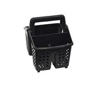 Douceur d'Intérieur Homéa, Egouttoir Couverts Plastique 17,5 x 14,5 x H16,5 cm Anthracite (Lot de 6)