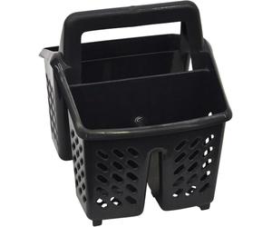 Douceur d'Intérieur Homéa, Egouttoir Couverts Plastique 17,5 x 14,5 x H16,5 cm Anthracite (Lot de 6)
