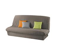 douceur d'intérieur, Housse de Clic Clac Matelassée (120 à 140 cm - 185 à 200 cm) Essentiel Taupe, Polyester